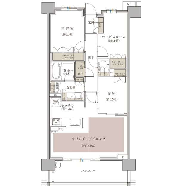 バンベール高畑 間取り B1タイプ