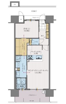 アルファステイツ佐世保駅前 間取り C type