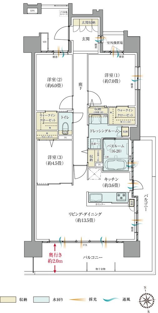 サーパス宇都宮 県庁前通り 間取り Eタイプ