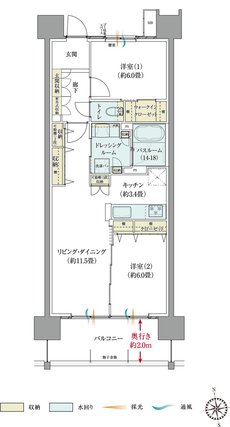 サーパス宇都宮 県庁前通り 間取り Bタイプ