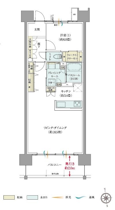 サーパス宇都宮 県庁前通り 間取り Bタイプ メニュープラン