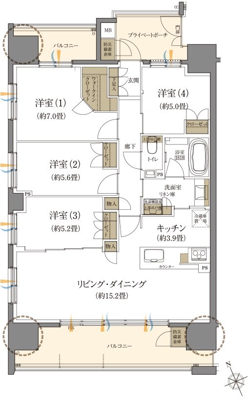 クレアホームズ上の橋 間取り A TYPE