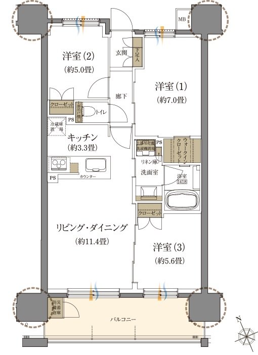 クレアホームズ上の橋 間取り B TYPE