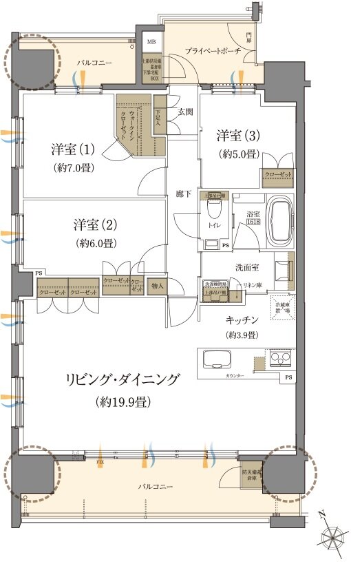 クレアホームズ上の橋 間取り A TYPE MENU1