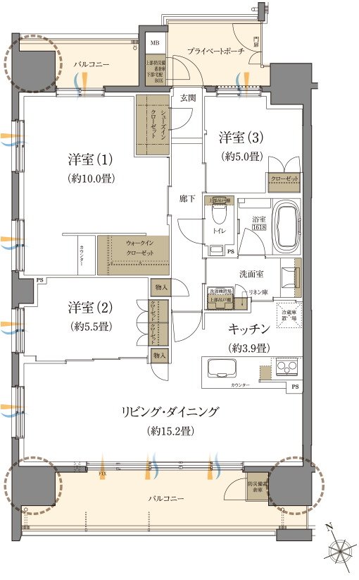 クレアホームズ上の橋 間取り A TYPE MENU2