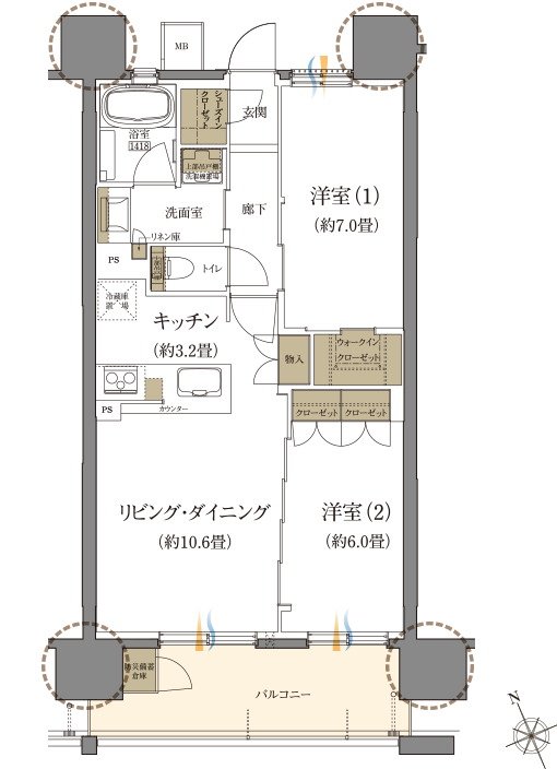 クレアホームズ上の橋 間取り C TYPE MENU2