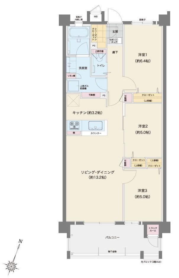 エンズパークサイド大湾シティ・リゾート 間取り C2 TYPE