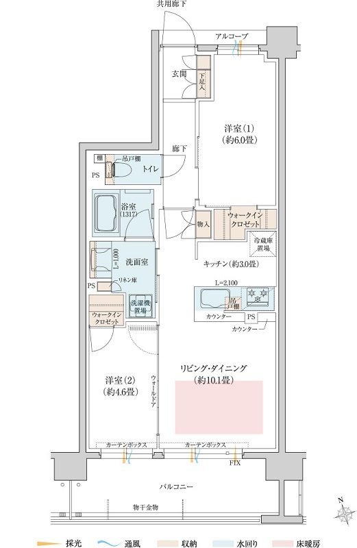 リビオ豊中少路 間取り E type