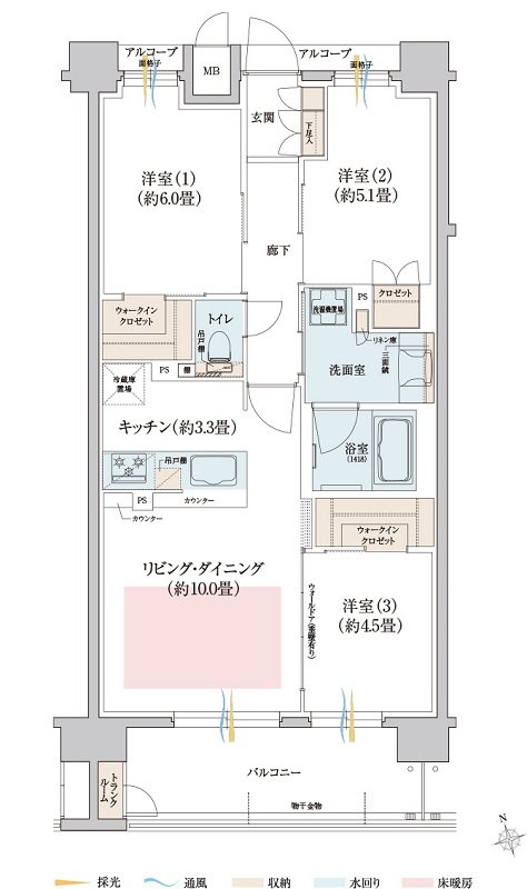 リビオ豊中少路 間取り D2 type [メニュープラン1]