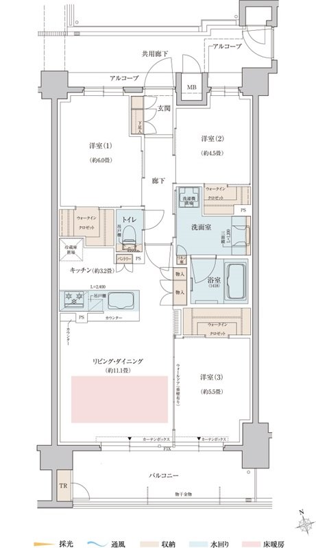リビオ豊中少路 間取り C3タイプ