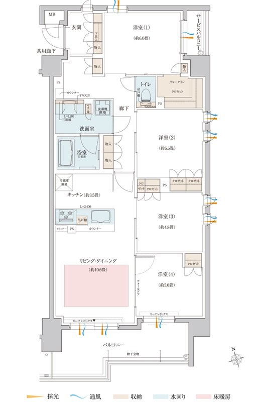 リビオ豊中少路 間取り Fタイプ