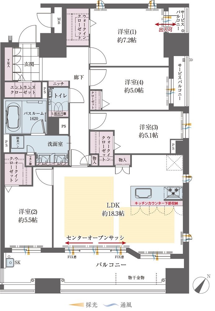 ファーネスト桜町通りタワー 間取り G TYPE