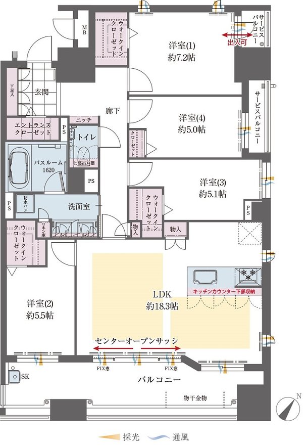 ファーネスト桜町通りタワー 間取り G TYPE