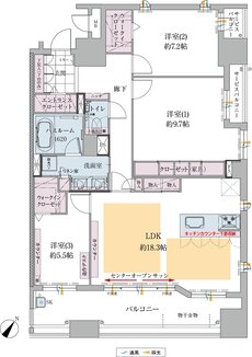 ファーネスト桜町通りタワー 間取り G TYPE カスタマイズプランA