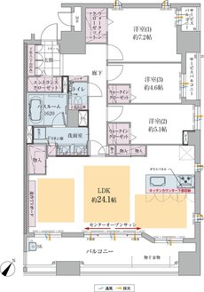 ファーネスト桜町通りタワー 間取り G TYPE カスタマイズプランB
