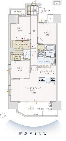 アルファステイツ与次郎シーサイドガーデン 間取り A type