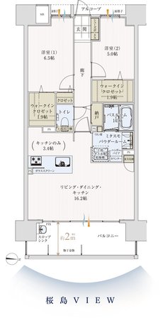 アルファステイツ与次郎シーサイドガーデン 間取り Ｂ type