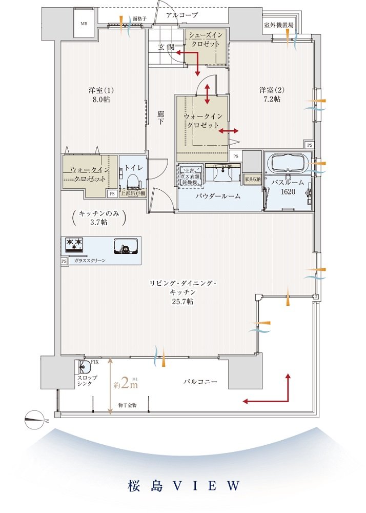 アルファステイツ与次郎シーサイドガーデン 間取り D type