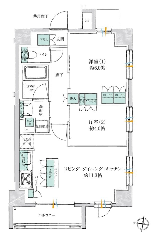 サンクレイドル西日暮里II・III 間取り D type（III）