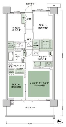 シティテラス登戸 間取り H4 type