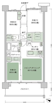 シティテラス登戸 間取り B4 type