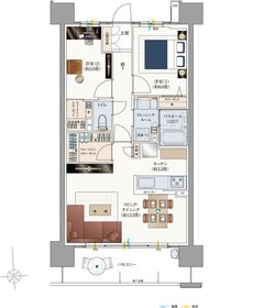 サーパス防府駅マークフロント 間取り Cタイプ（メニュープラン）