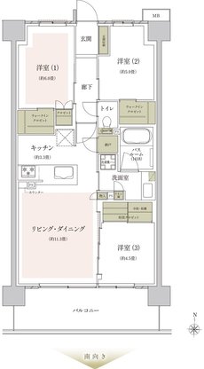 ザ・ライオンズ武蔵小杉 間取り N2 type