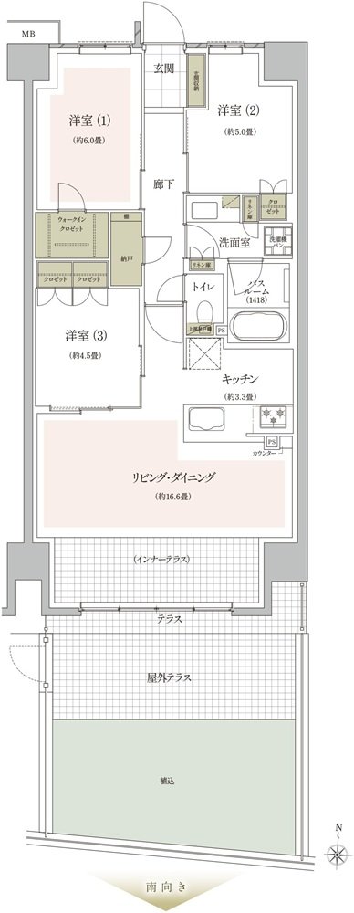ザ・ライオンズ武蔵小杉 間取り D type
