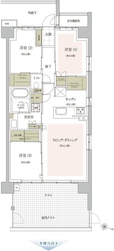 ザ・ライオンズ武蔵小杉 間取り I1 type