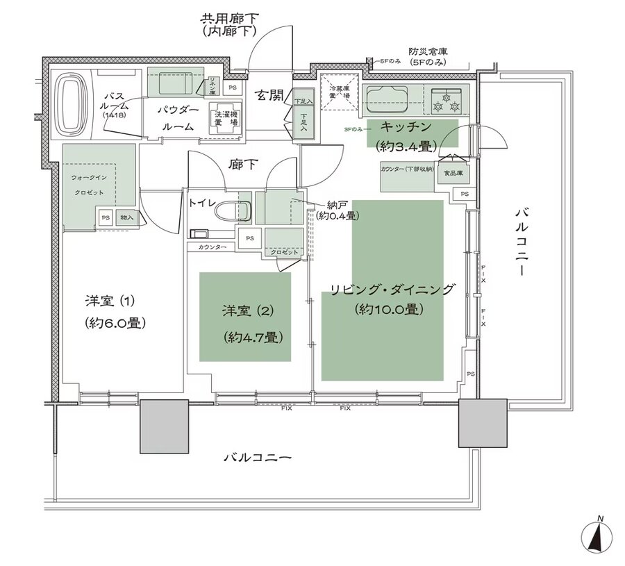 シティタワー札幌すすきの 間取り G_標準 type