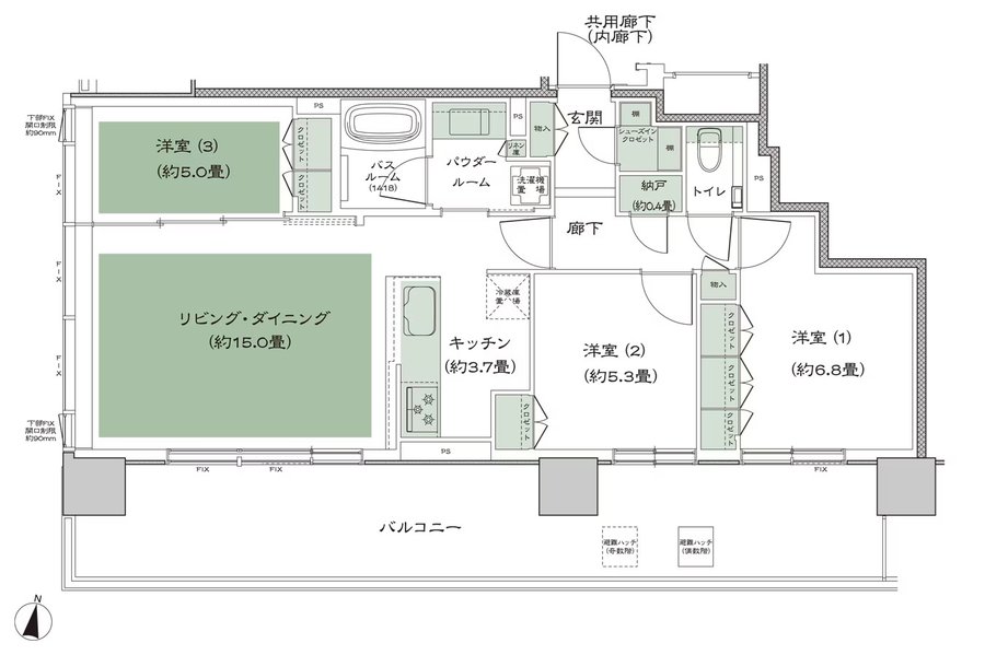 シティタワー札幌すすきの 間取り J_標準 type