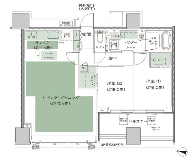 シティタワー札幌すすきの 間取り A_LD拡大 type