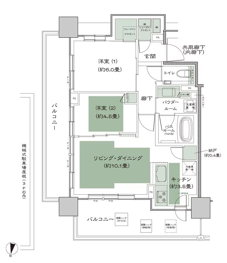 シティタワー札幌すすきの 間取り Da_標準 type