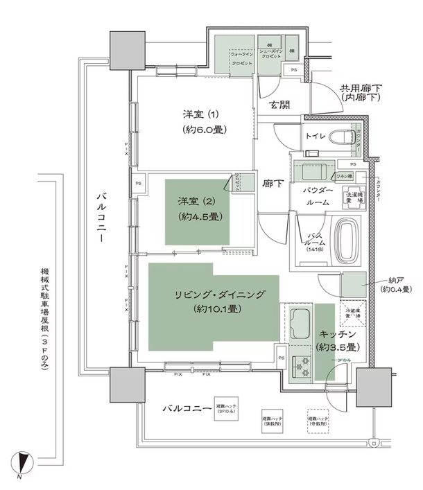 シティタワー札幌すすきの 間取り Da_標準 type