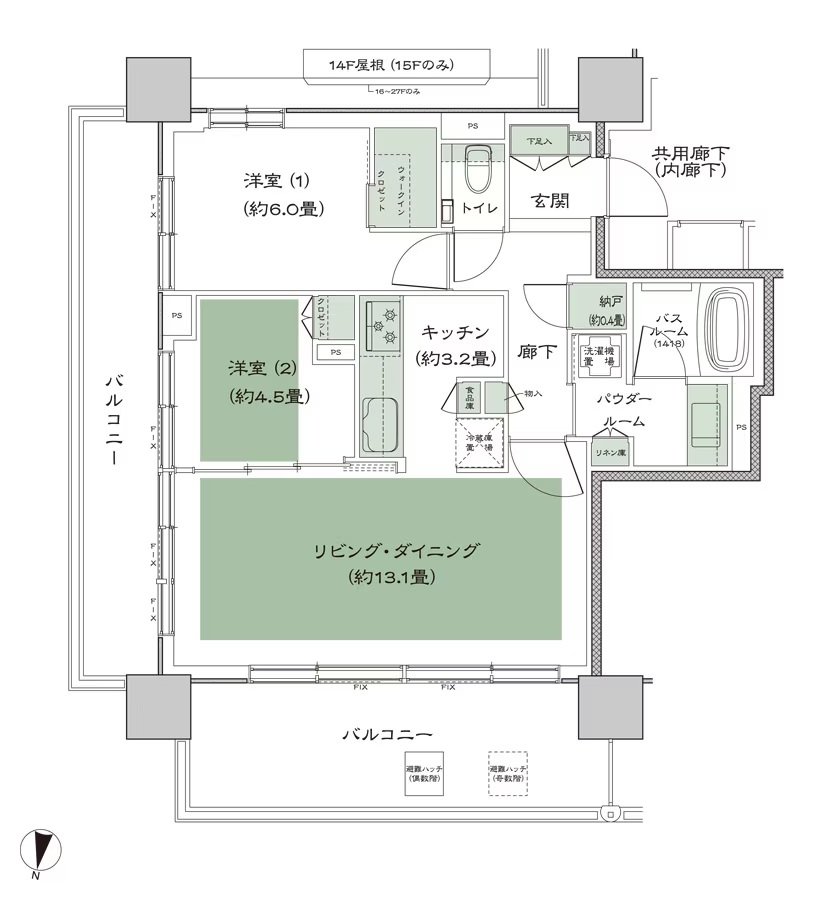 シティタワー札幌すすきの 間取り C_標準 type