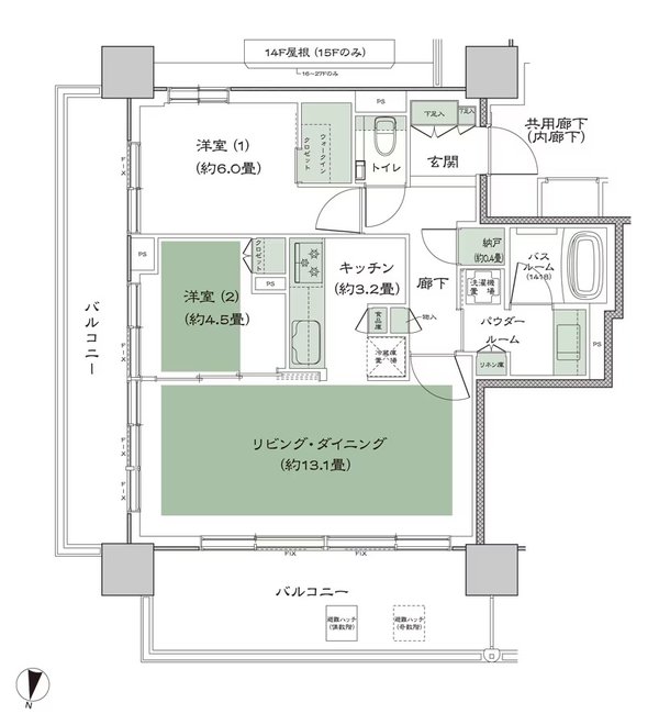 シティタワー札幌すすきの 間取り C_標準 type