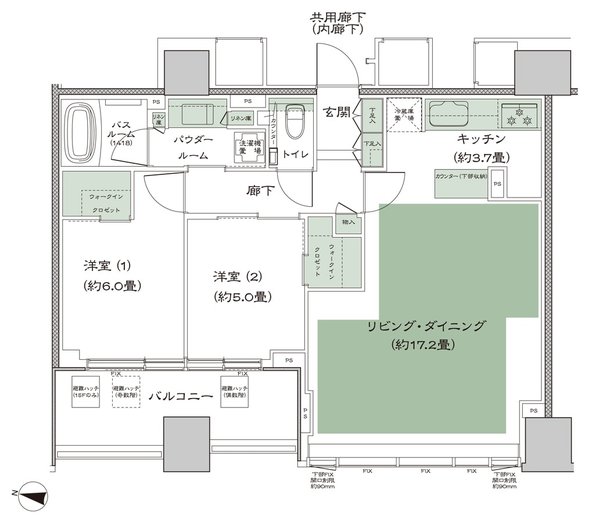 シティタワー札幌すすきの 間取り A__LD拡大 type