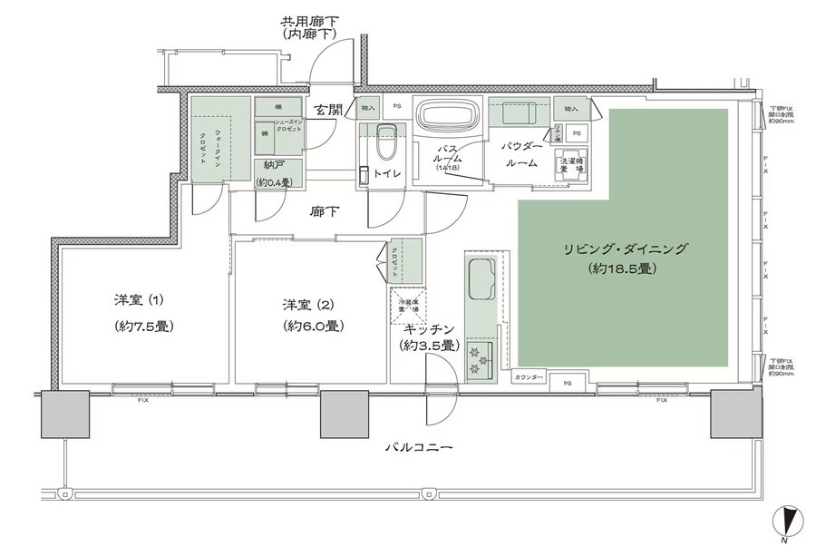 シティタワー札幌すすきの 間取り I_LD拡大 type