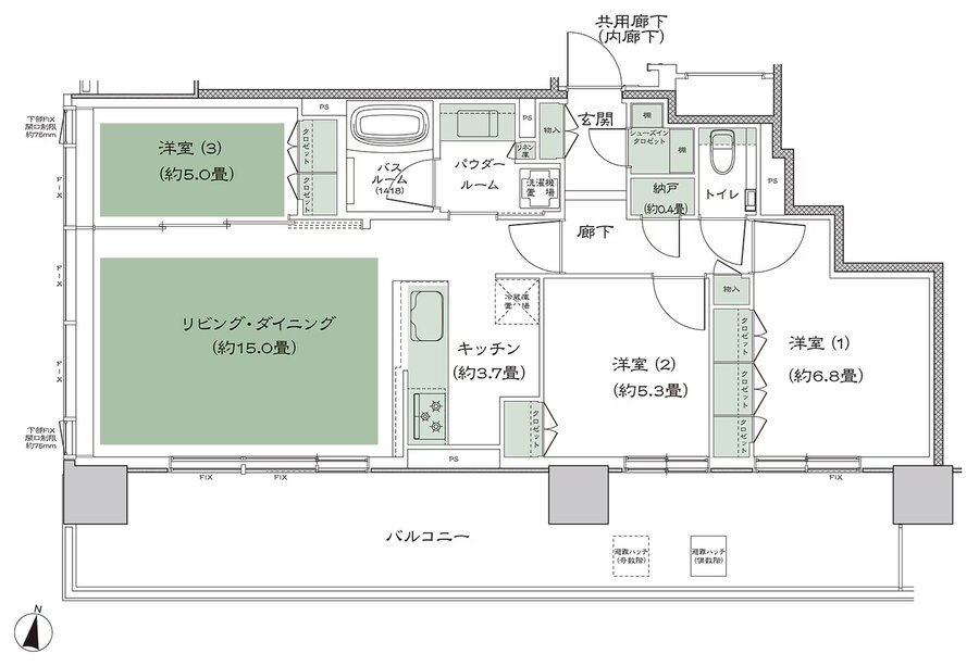 シティタワー札幌すすきの 間取り J-標準 type