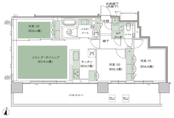 シティタワー札幌すすきの 間取り J-標準 type