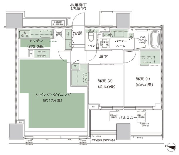シティタワー札幌すすきの 間取り A-LD拡大 type
