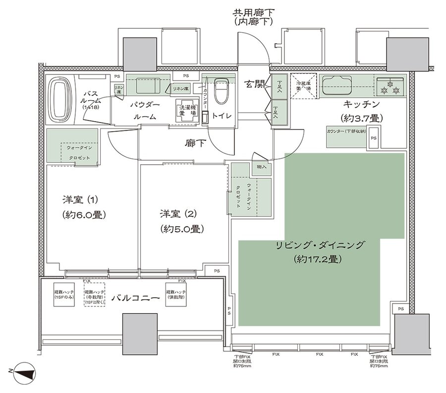 シティタワー札幌すすきの 間取り A'-LD拡大 type