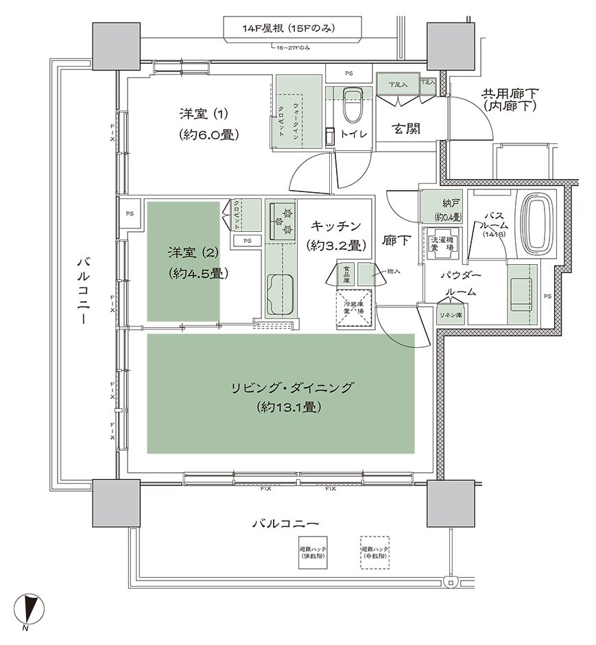 シティタワー札幌すすきの 間取り C-標準 type