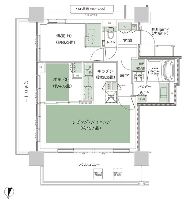 シティタワー札幌すすきの 間取り C-標準 type