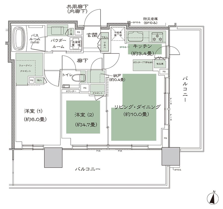 シティタワー札幌すすきの 間取り G-標準 type