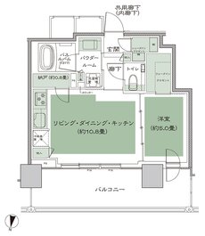 シティタワー札幌すすきの 間取り H-標準 type