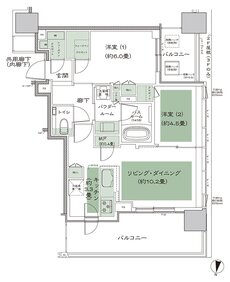 シティタワー札幌すすきの 間取り E-標準 type