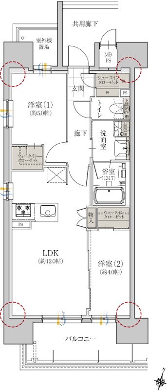 プラセシオン赤池ヒルズ 間取り Aタイプ