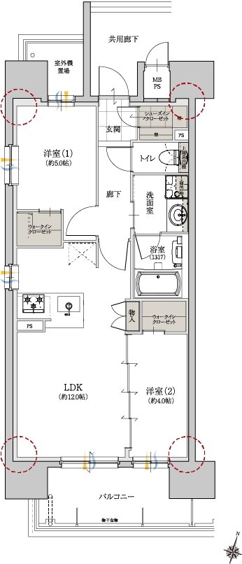 プラセシオン赤池ヒルズ 間取り A1タイプ