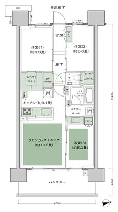 シティテラス尼崎 間取り B1 type
